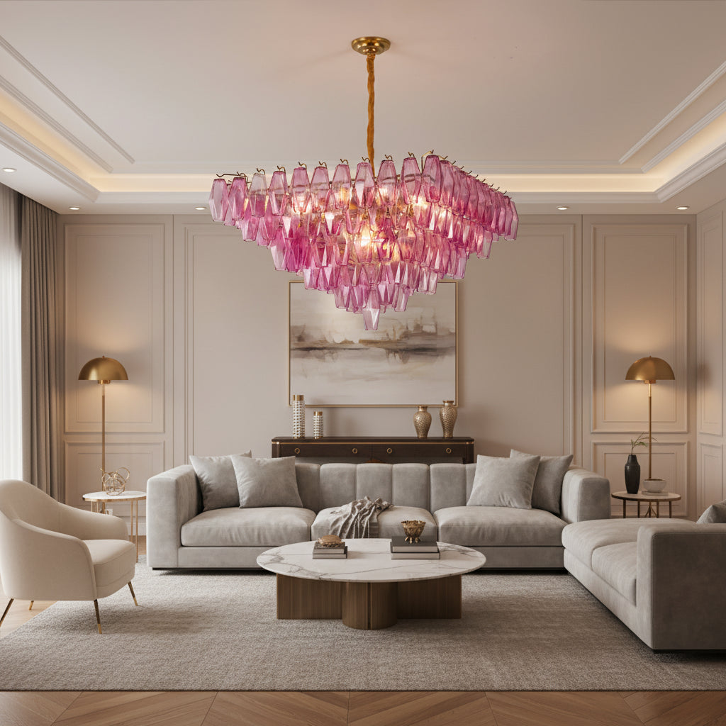Fuchsia Prism Empire Chandelier
