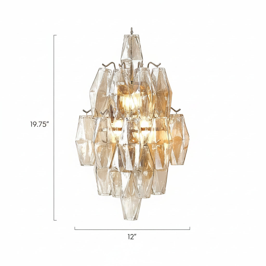 Cosima Glass Sconce 19.75" - Champagne