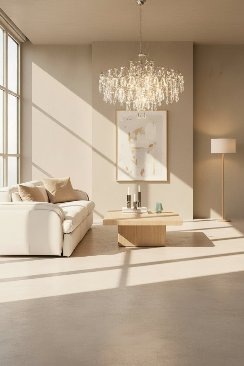 Moderne Grande LED Crystal Chandelier 36"