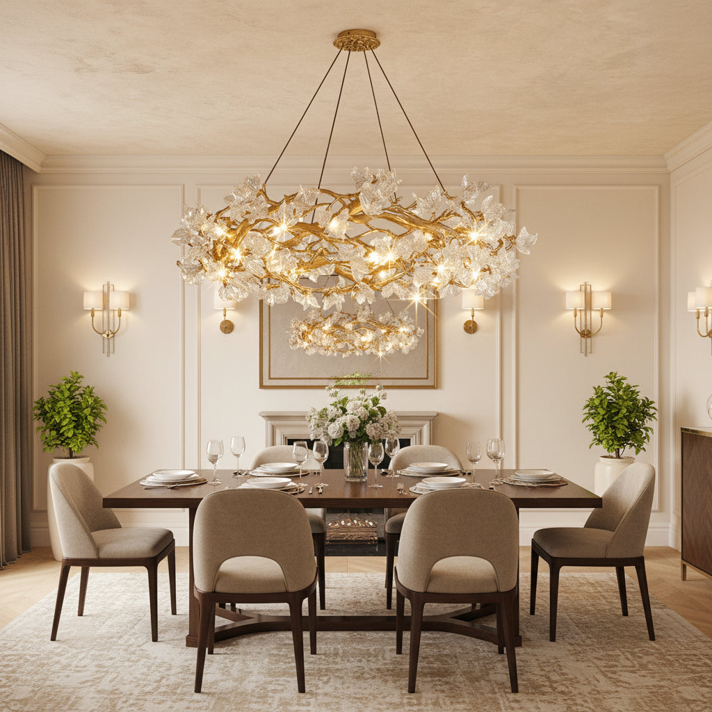 Petala Crystal Round Chandelier