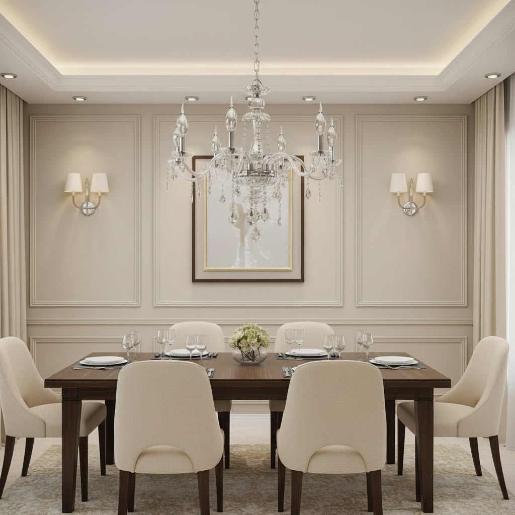 Brigitte Chandelier - Champagne Silver