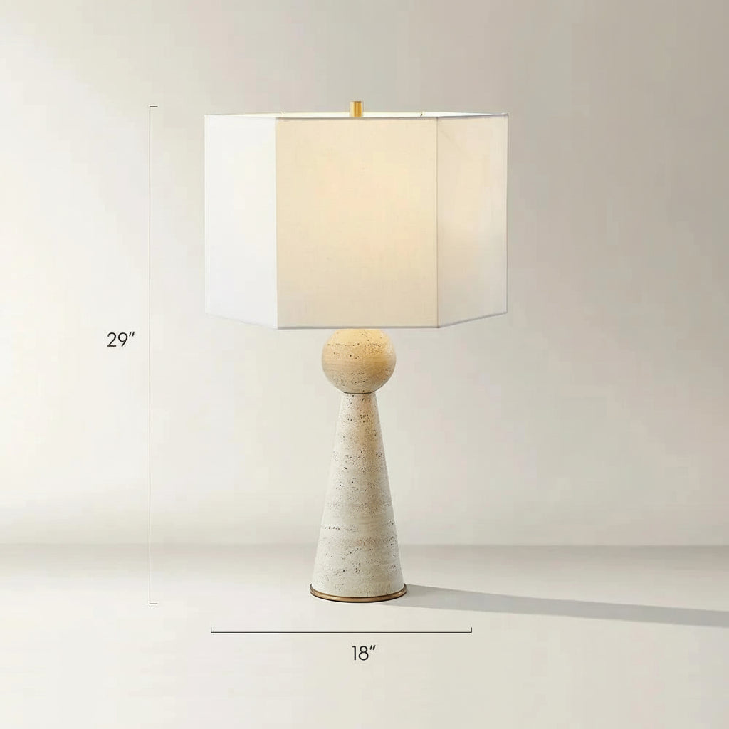 Alviso Travertine Table Lamp