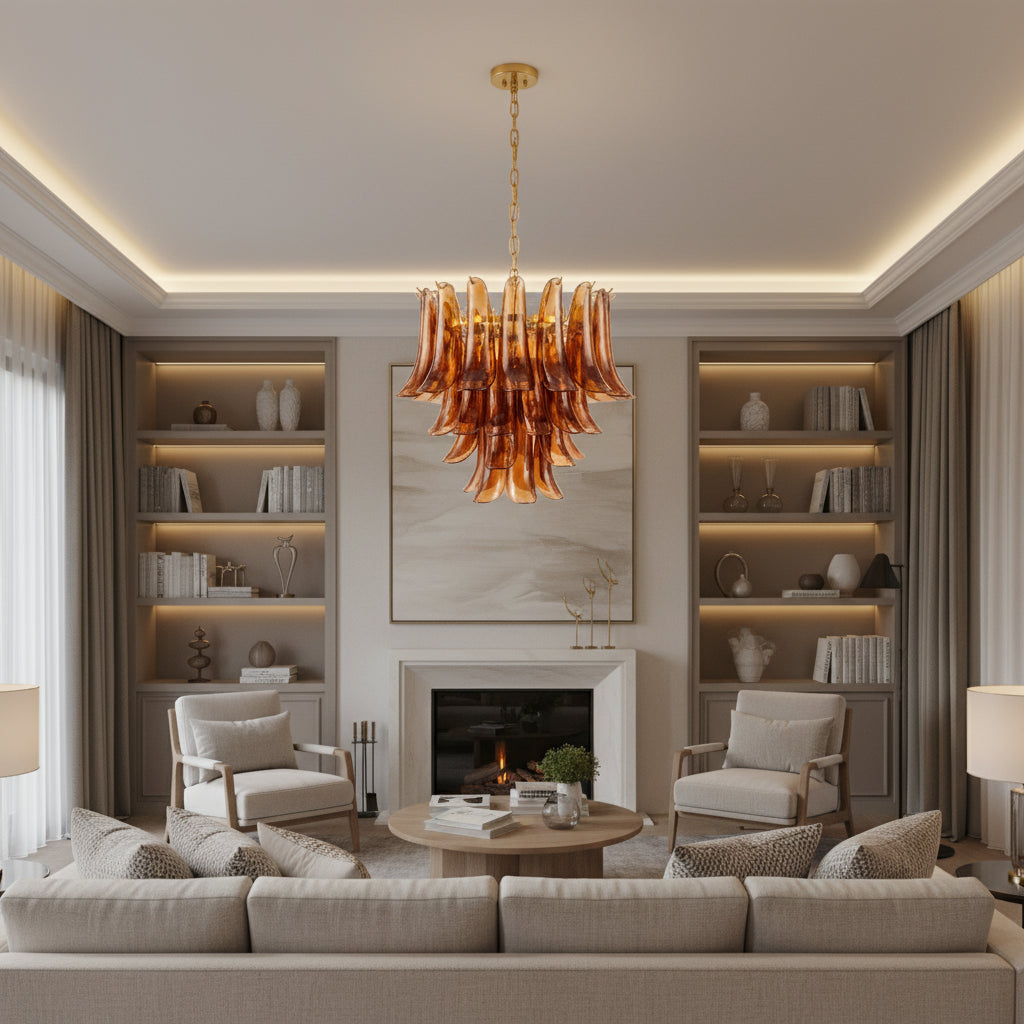 Emberwave Glass Chandelier