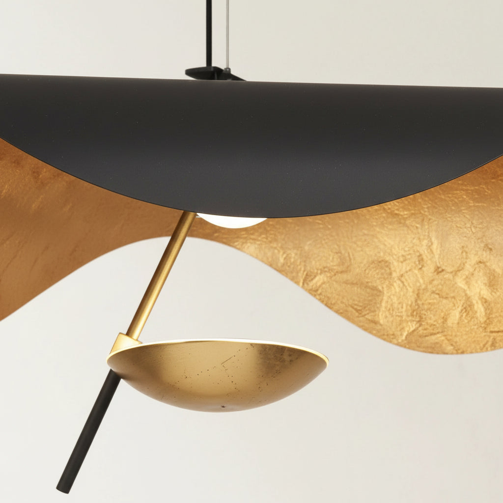 Doyer Gold Leaf Chandelier 23.5"