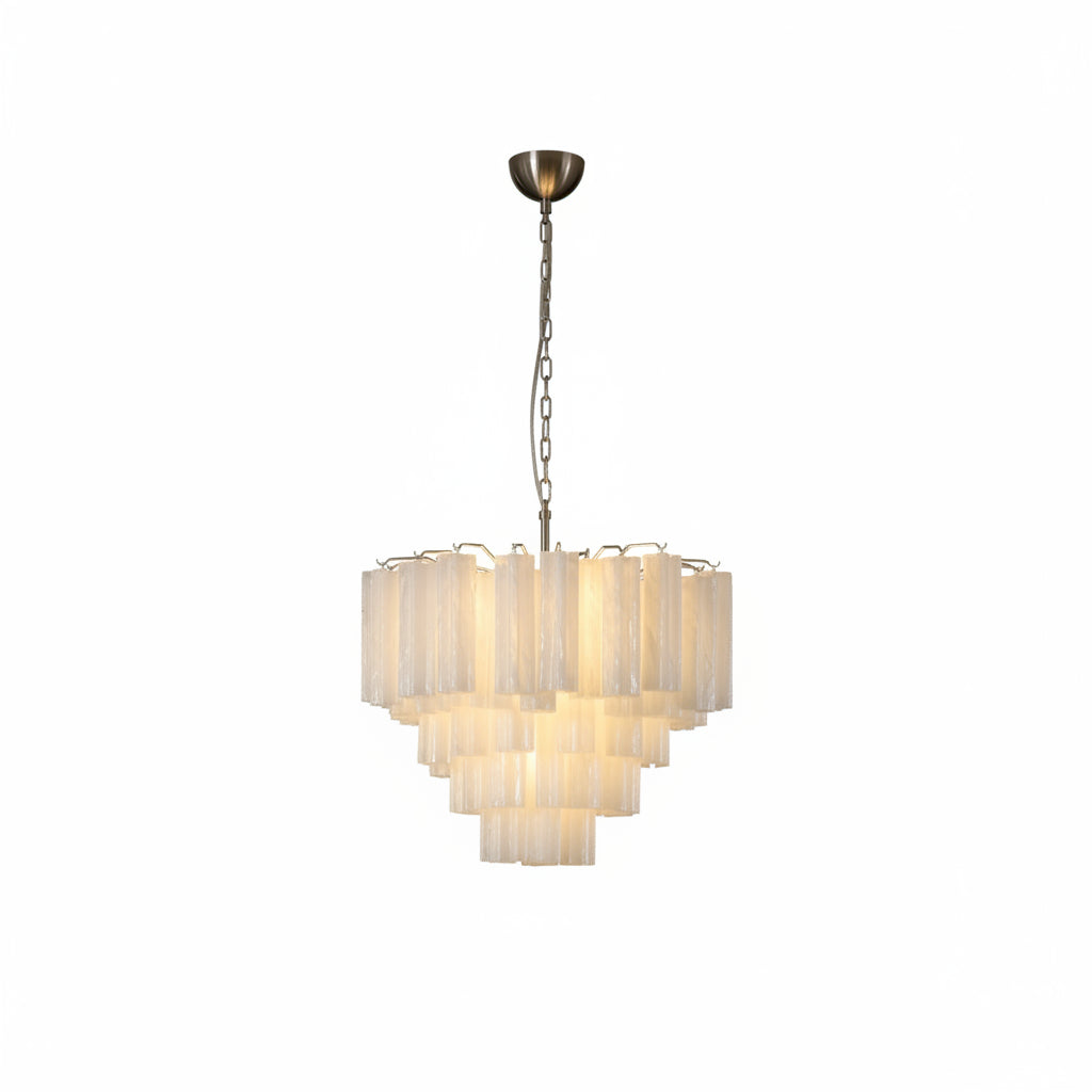 Frosted Glass Cascade Chandelier