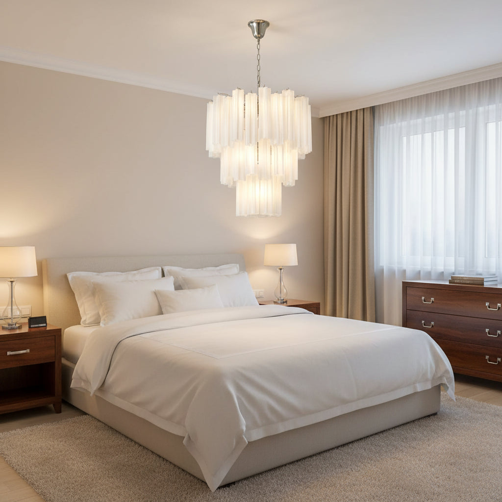 Frosted Glass Tubes Chandelier