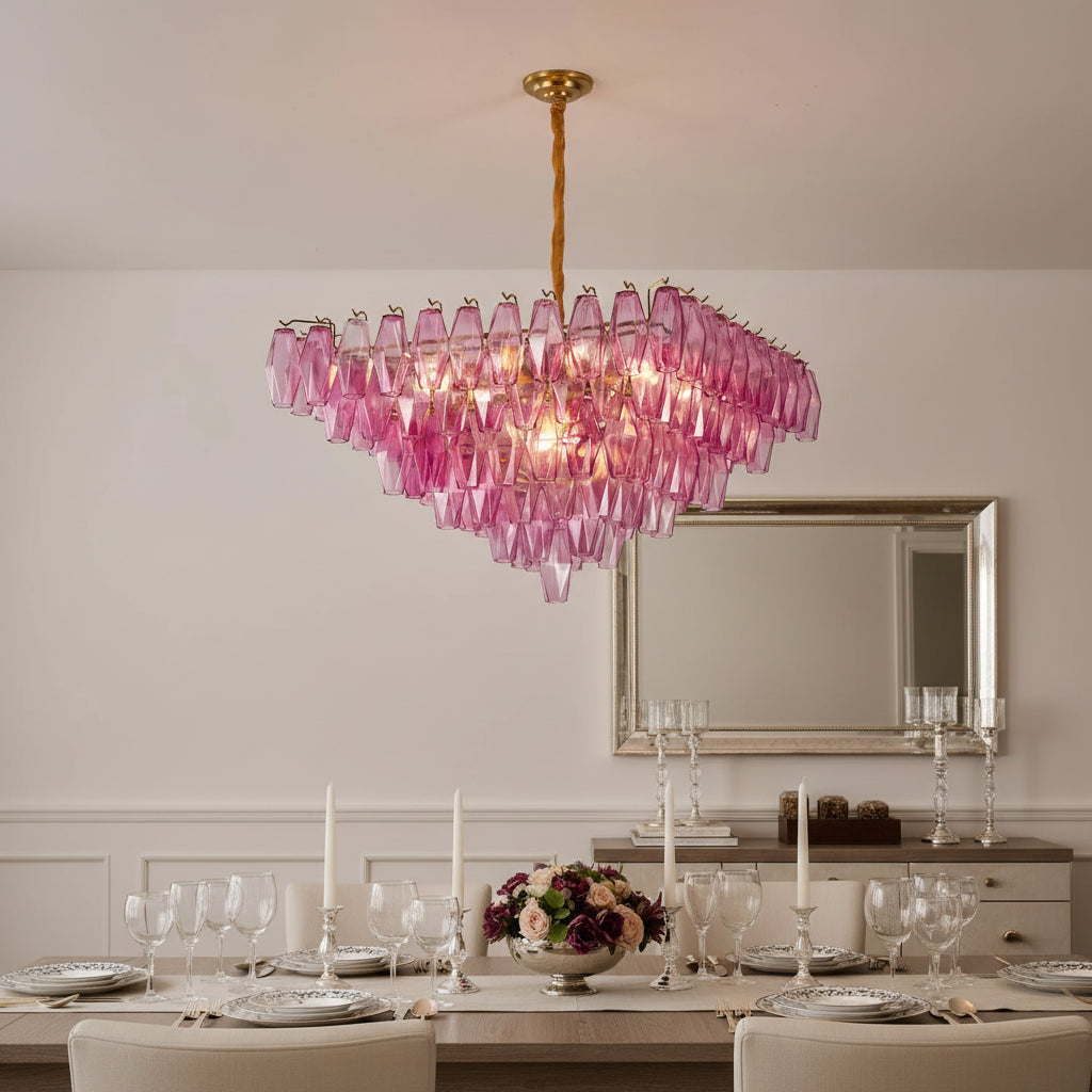 Fuchsia Prism Empire Chandelier