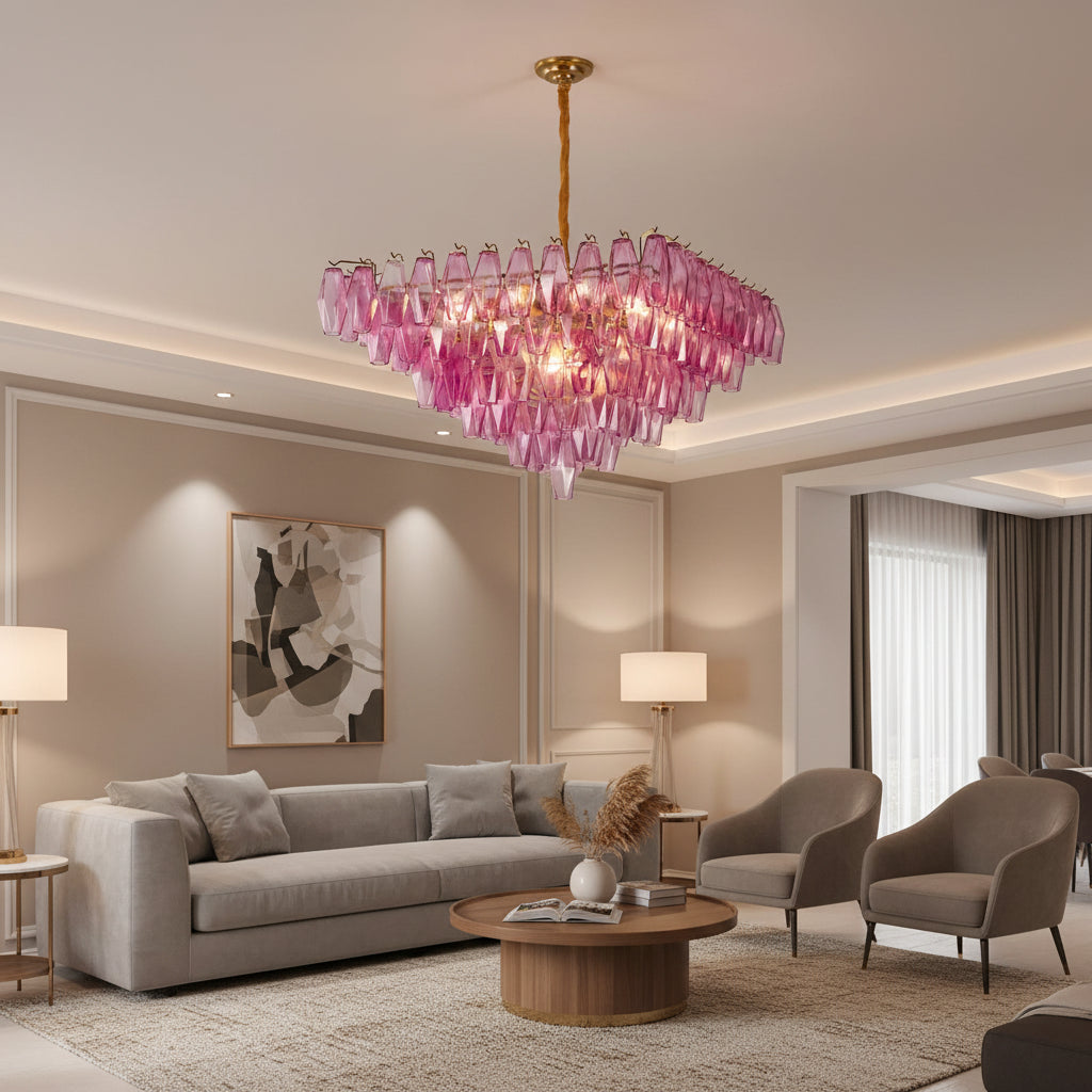 Fuchsia Prism Empire Chandelier