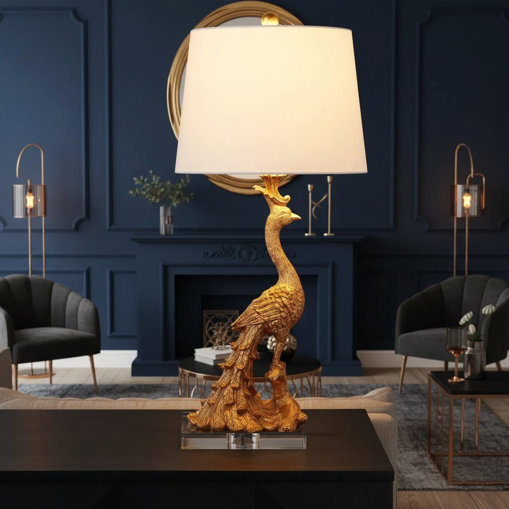 Peacock Table Lamp