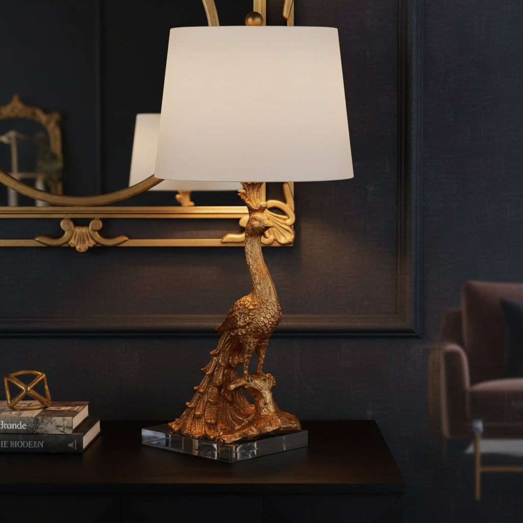Peacock Table Lamp