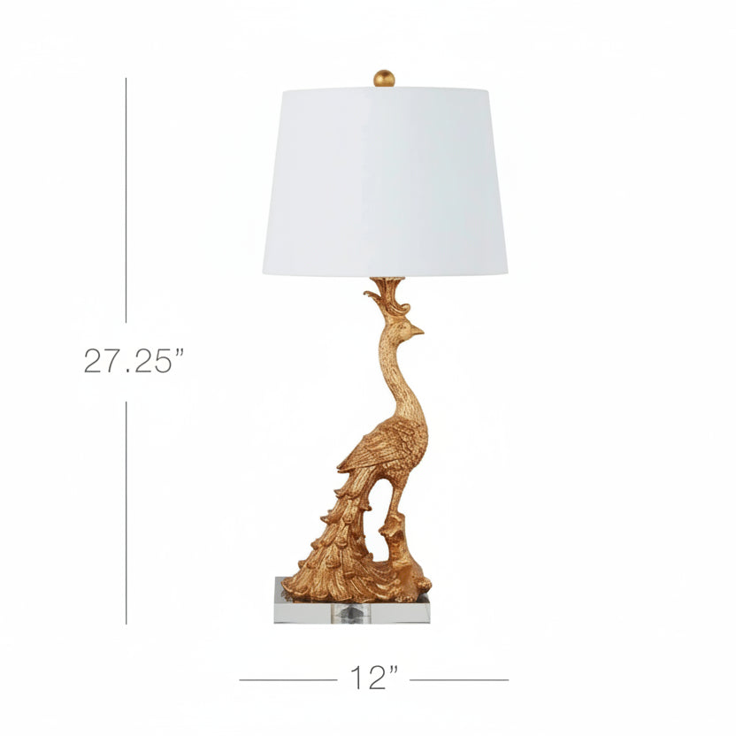 Peacock Table Lamp