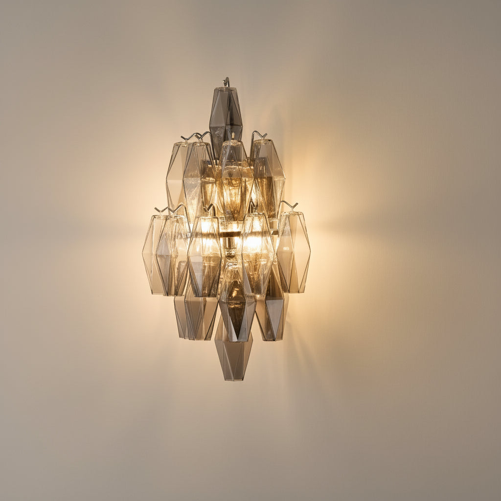 Cosima Glass Sconce 19.75" - Smoke