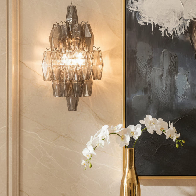 Cosima Glass Sconce 19.75" - Smoke