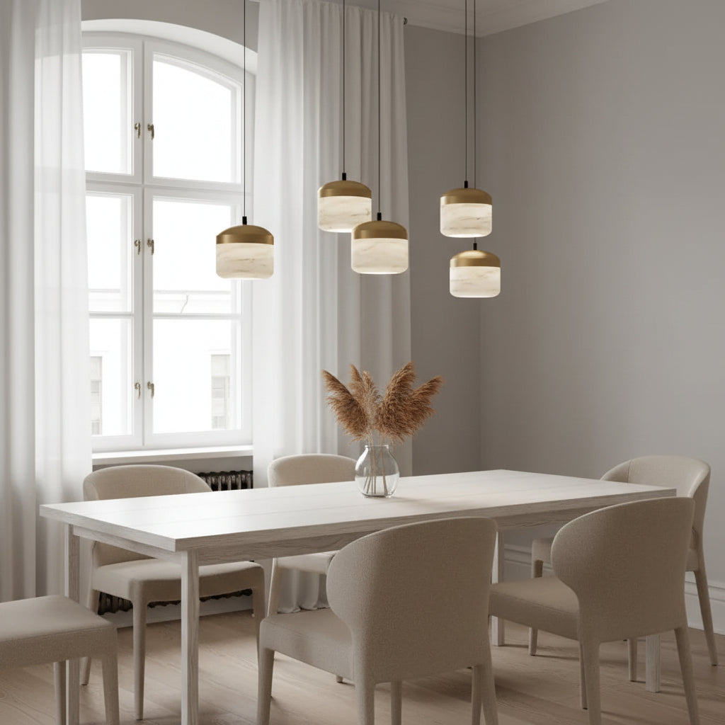 Custom Asta Alabaster Pendant Light