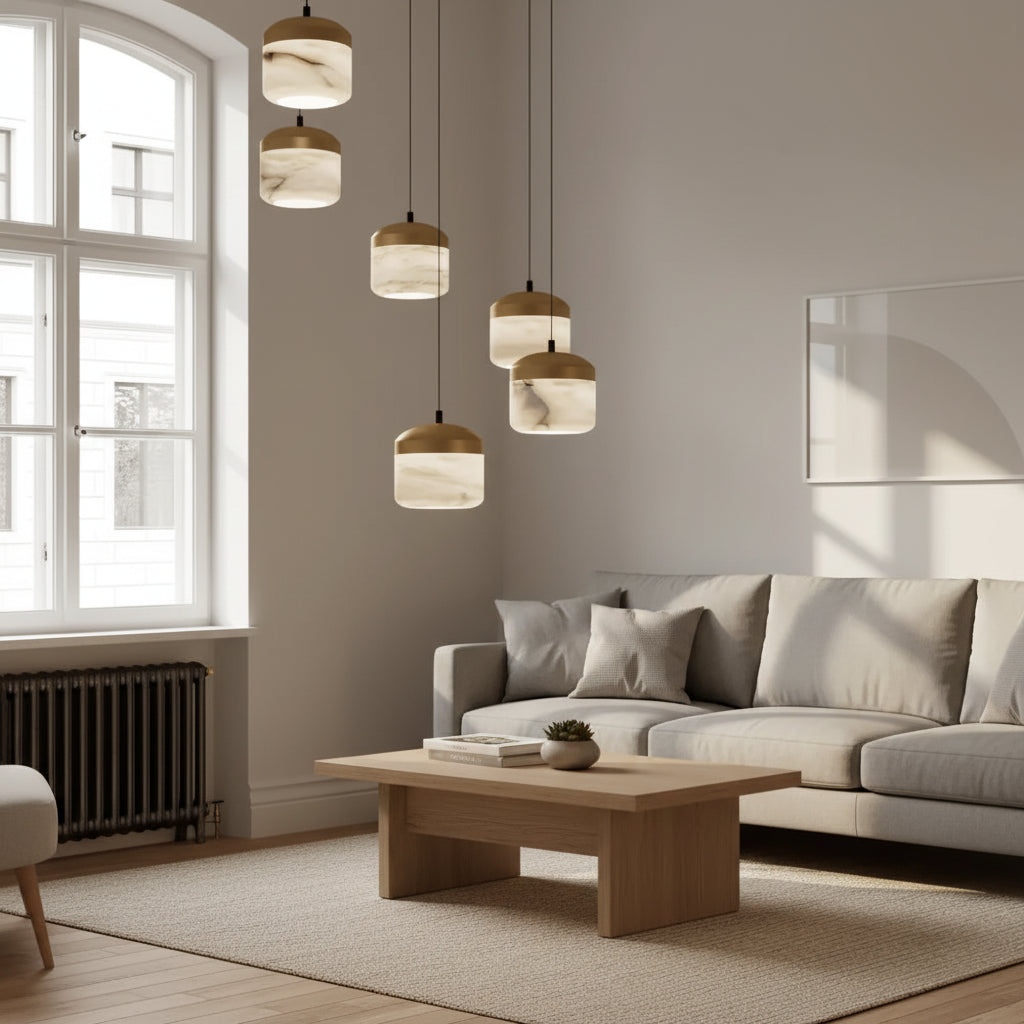 Custom Asta Alabaster Pendant Light