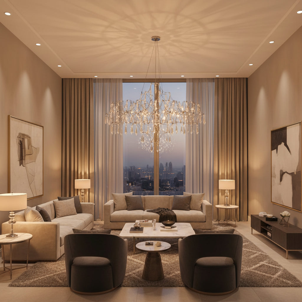 Moderne Grande LED Crystal Chandelier 36"