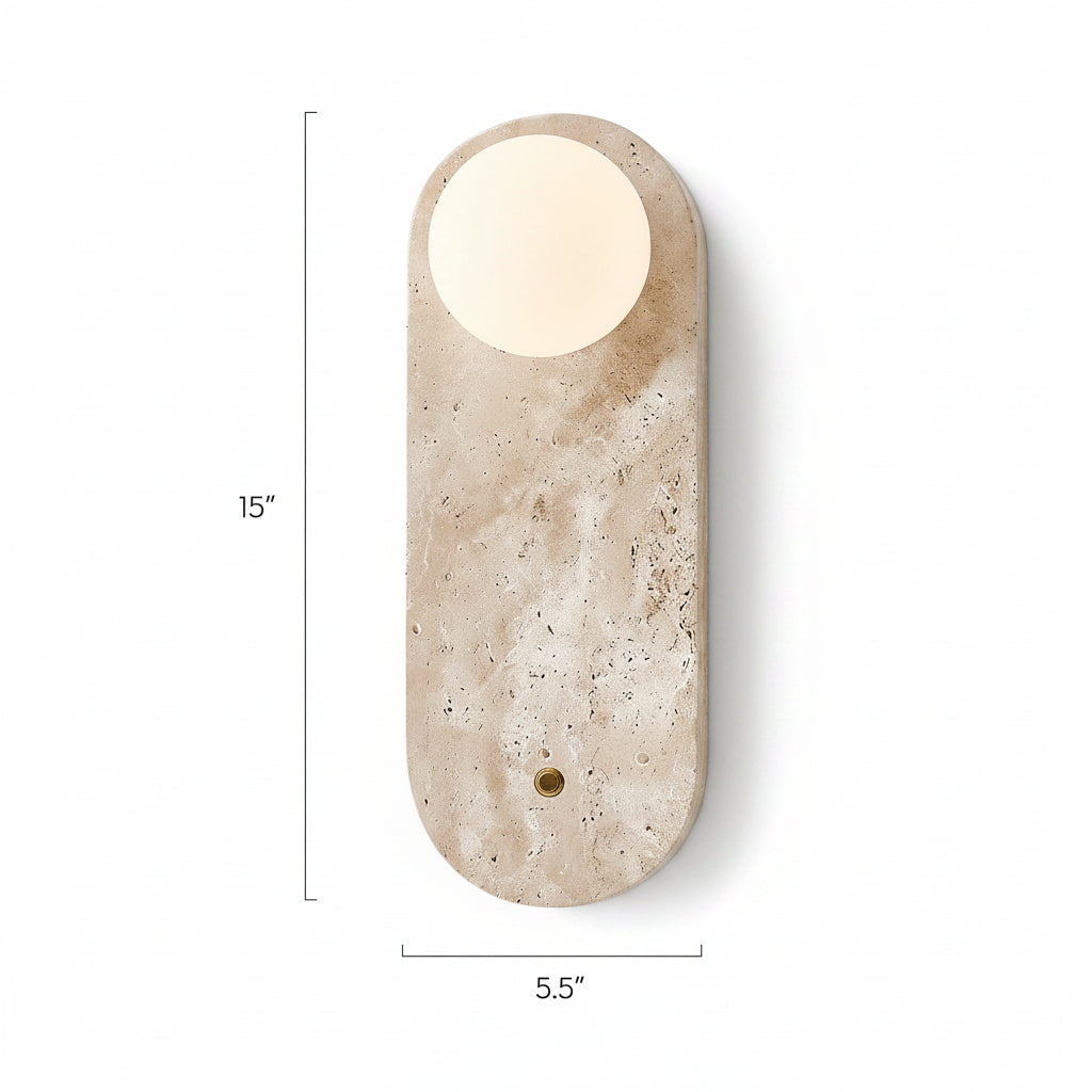 Eden Travertine Sconce 15"