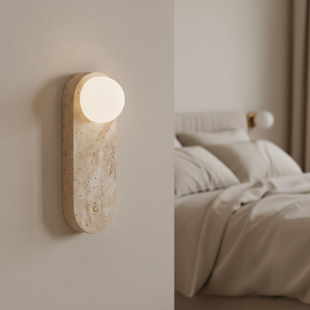 Eden Travertine Sconce 15"
