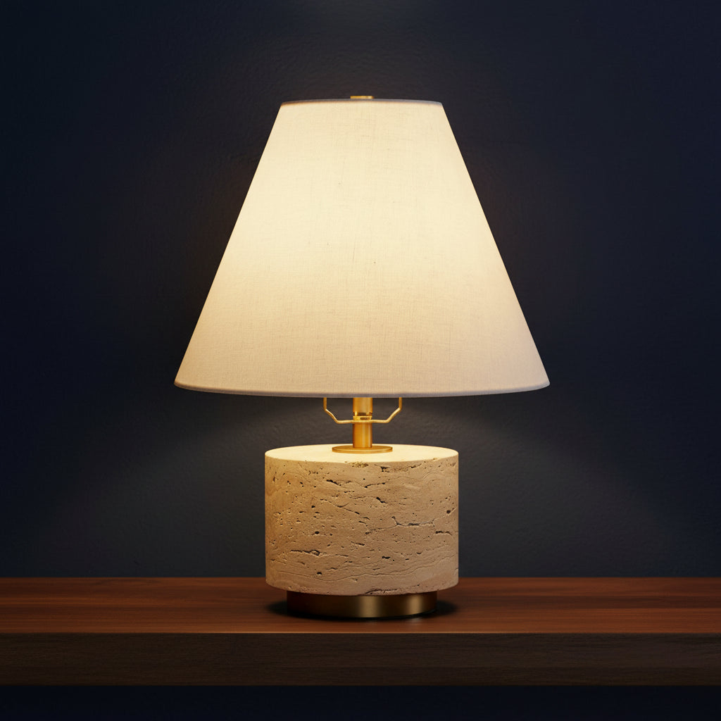 Arden Travertine Table Lamp