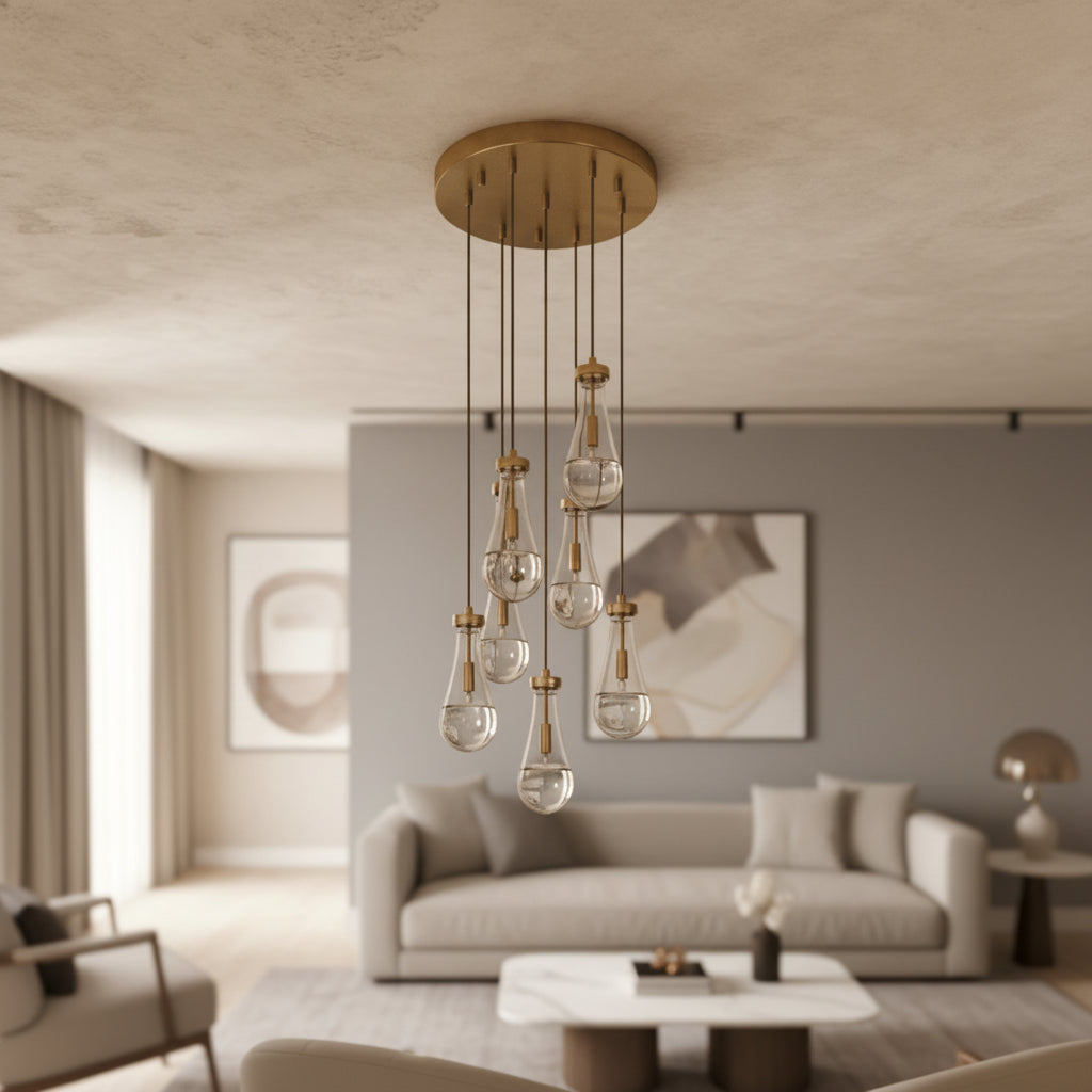 Pulcher Glass Tears Chandelier