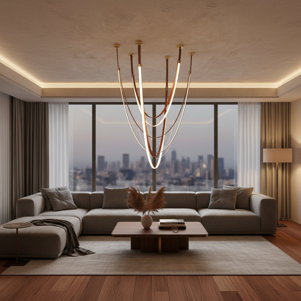 Shalom Leather Chandelier