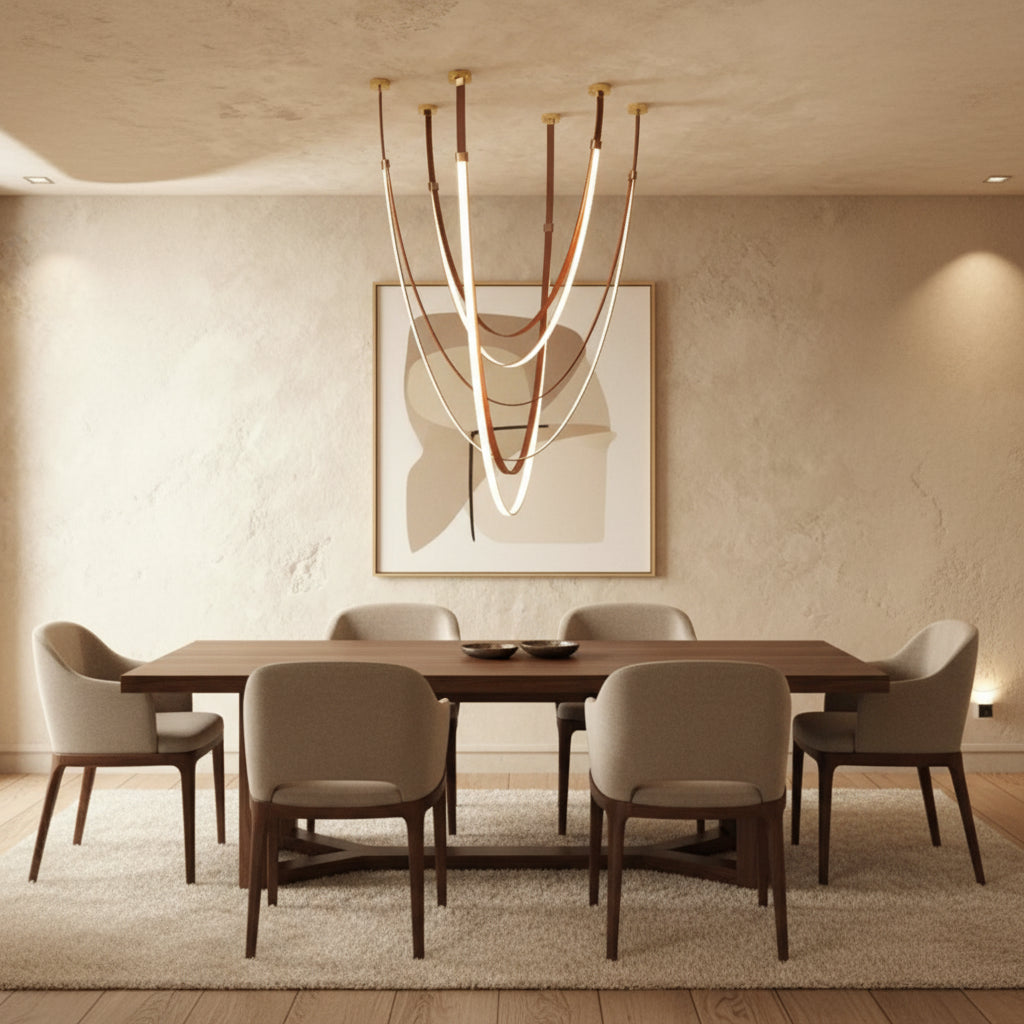 Shalom Leather Chandelier