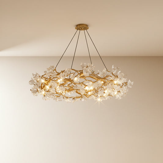 Petala Crystal Round Chandelier
