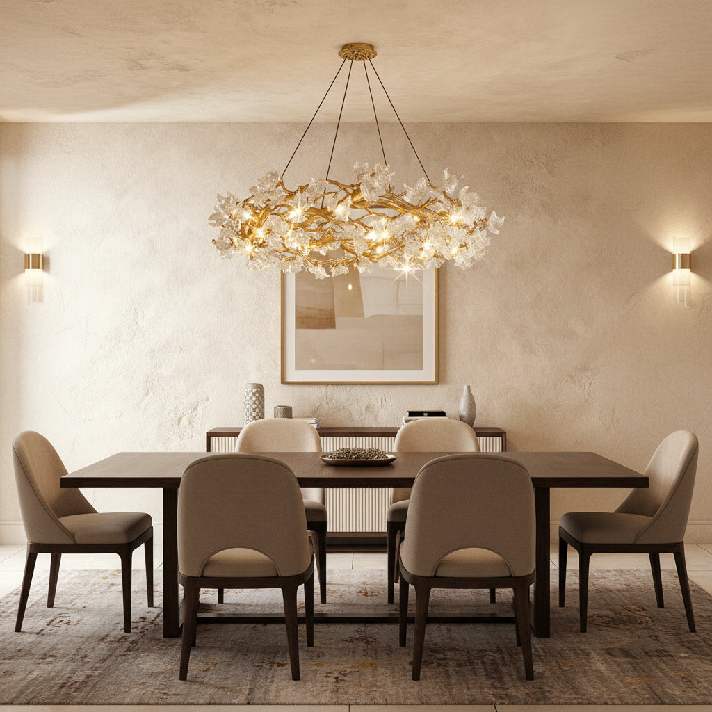 Petala Crystal Round Chandelier