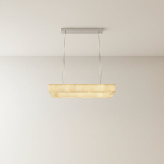 Teva Rectangular Alabaster Chandelier