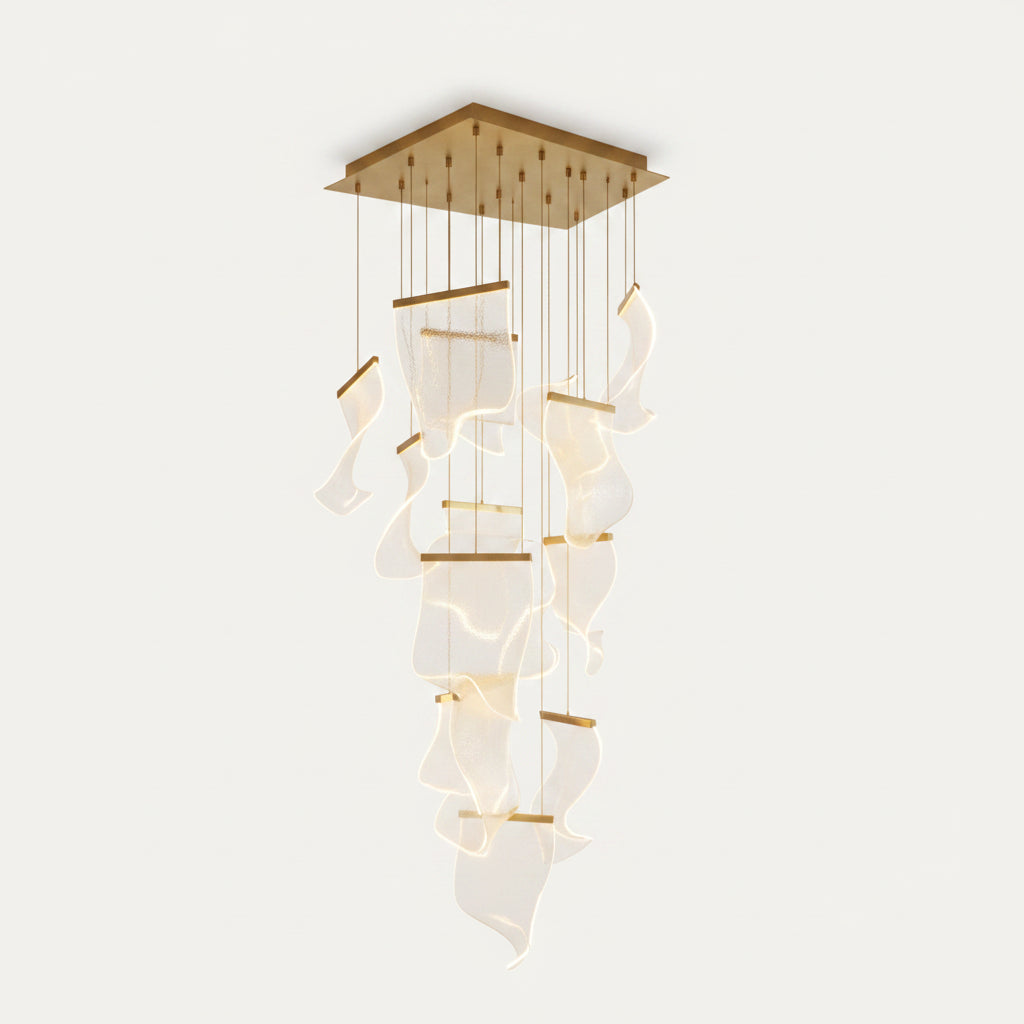 Sheets Chandelier (Rectangle Ceiling Mount)