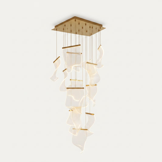 Sheets Chandelier (Rectangle Ceiling Mount)