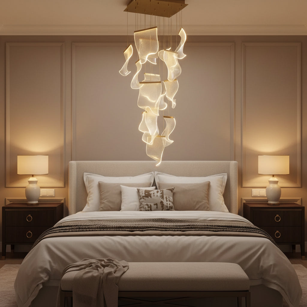Sheets Chandelier (Rectangle Ceiling Mount)
