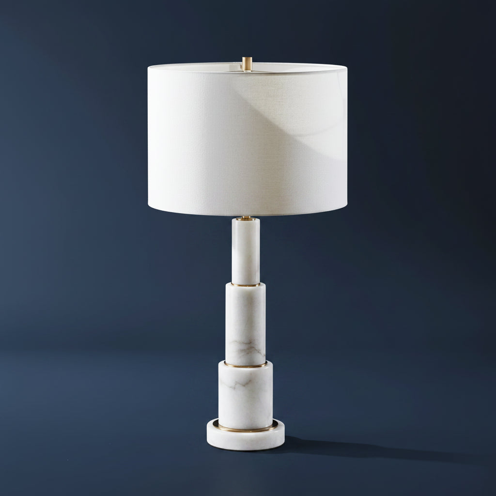 Adair Marble Table Lamp - White
