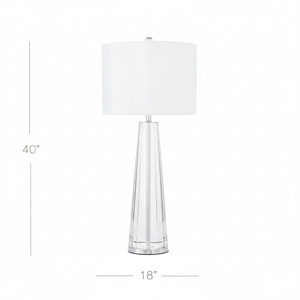 Century Table Lamp 40" - Silver