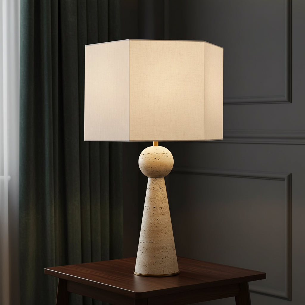 Alviso Travertine Table Lamp