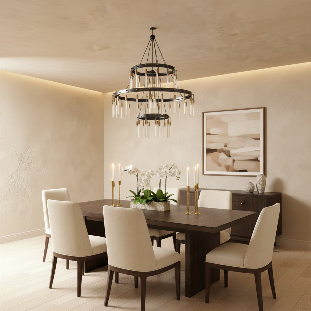 Sidero 3-Tier Round Chandelier