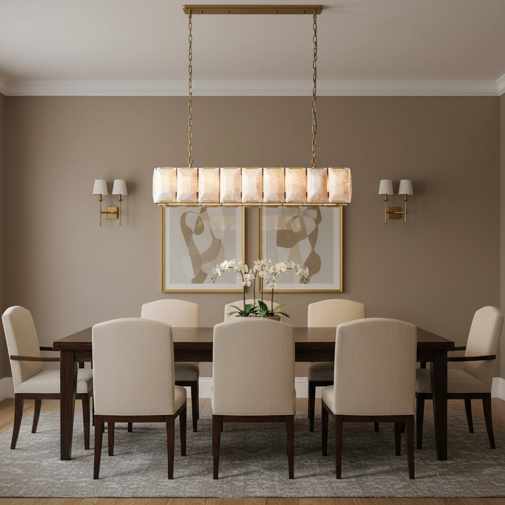 Sakhra Alabaster Linear Chandelier