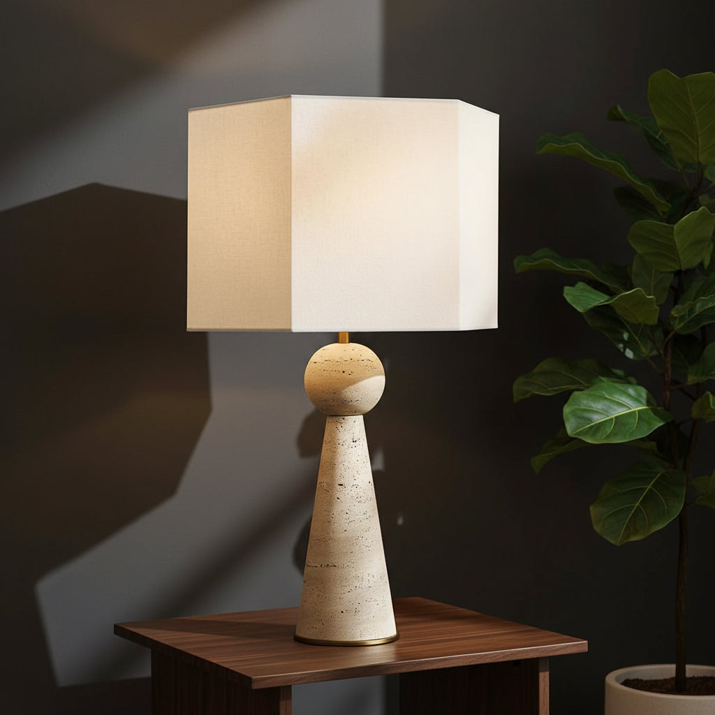 Alviso Travertine Table Lamp
