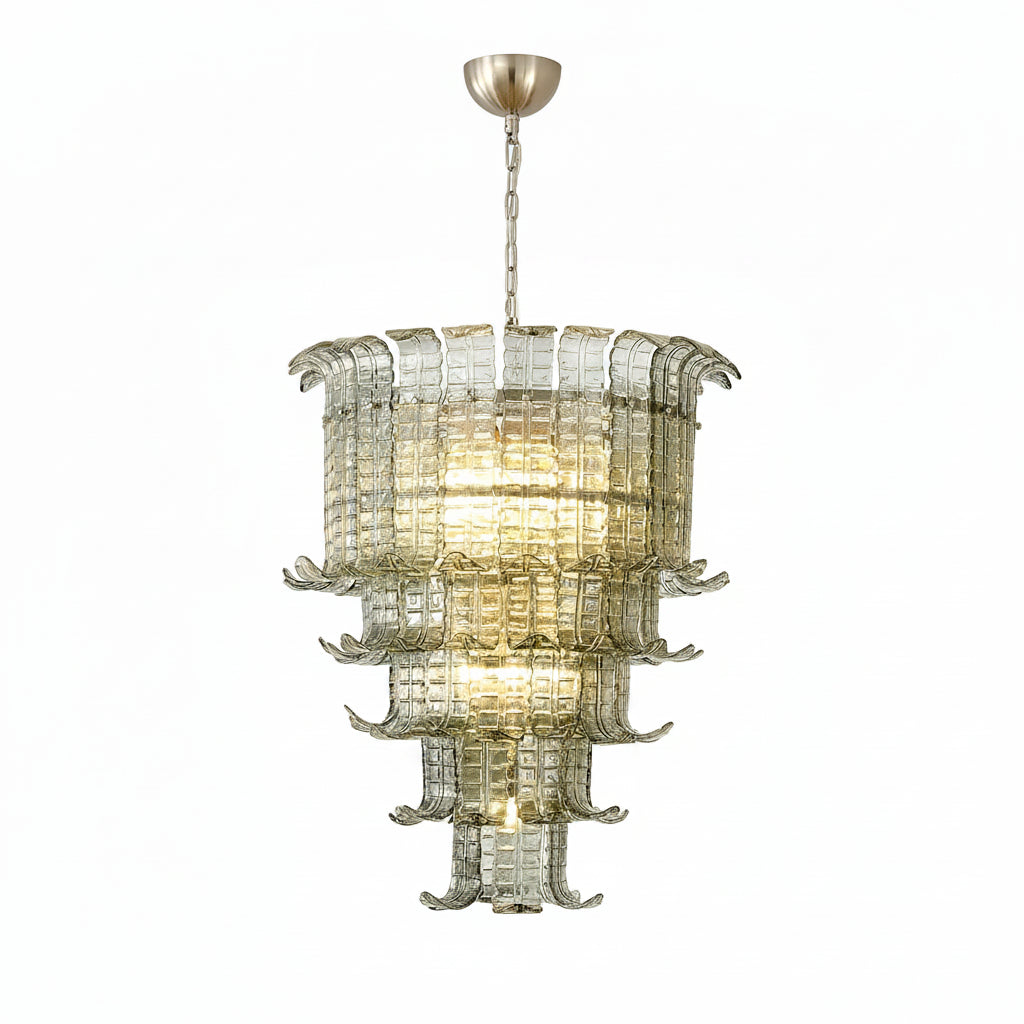 Cascade Glass Green Chandelier