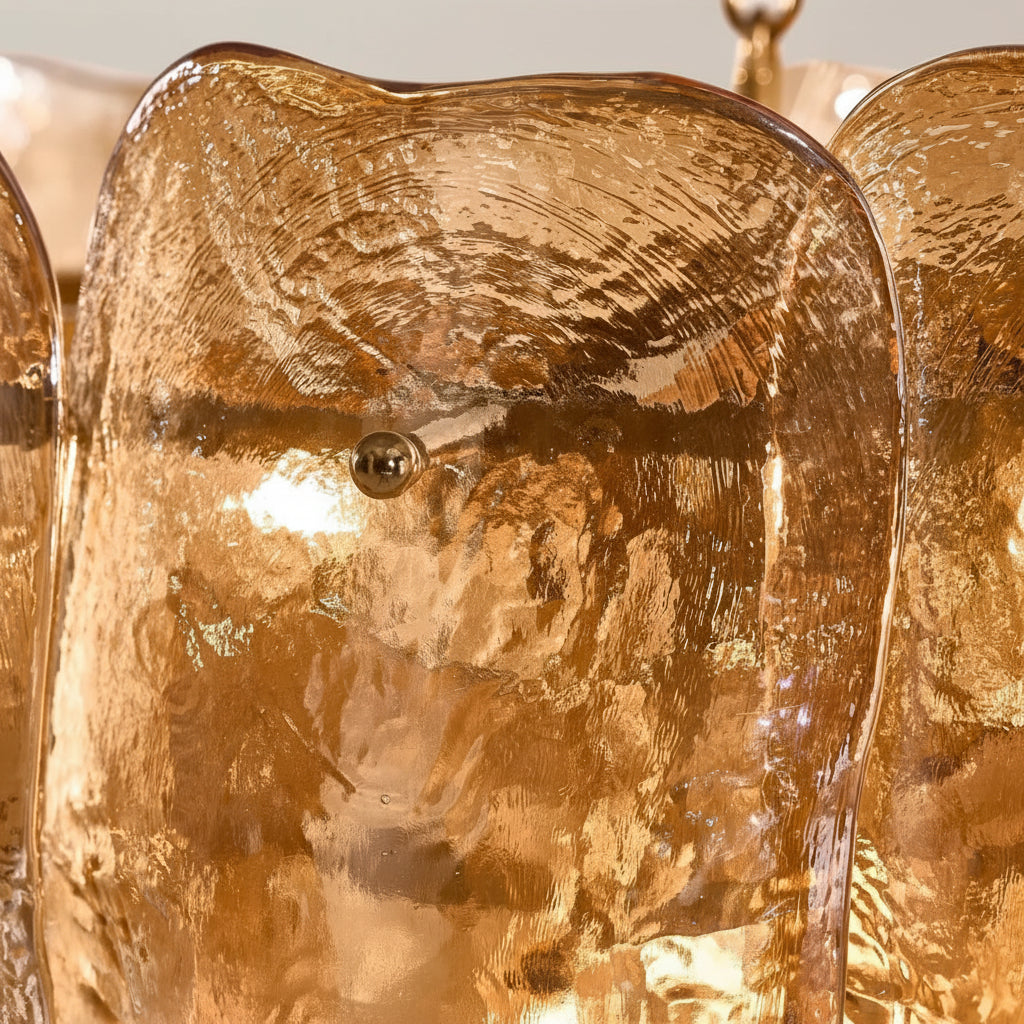Ember Glow Glass Chandelier