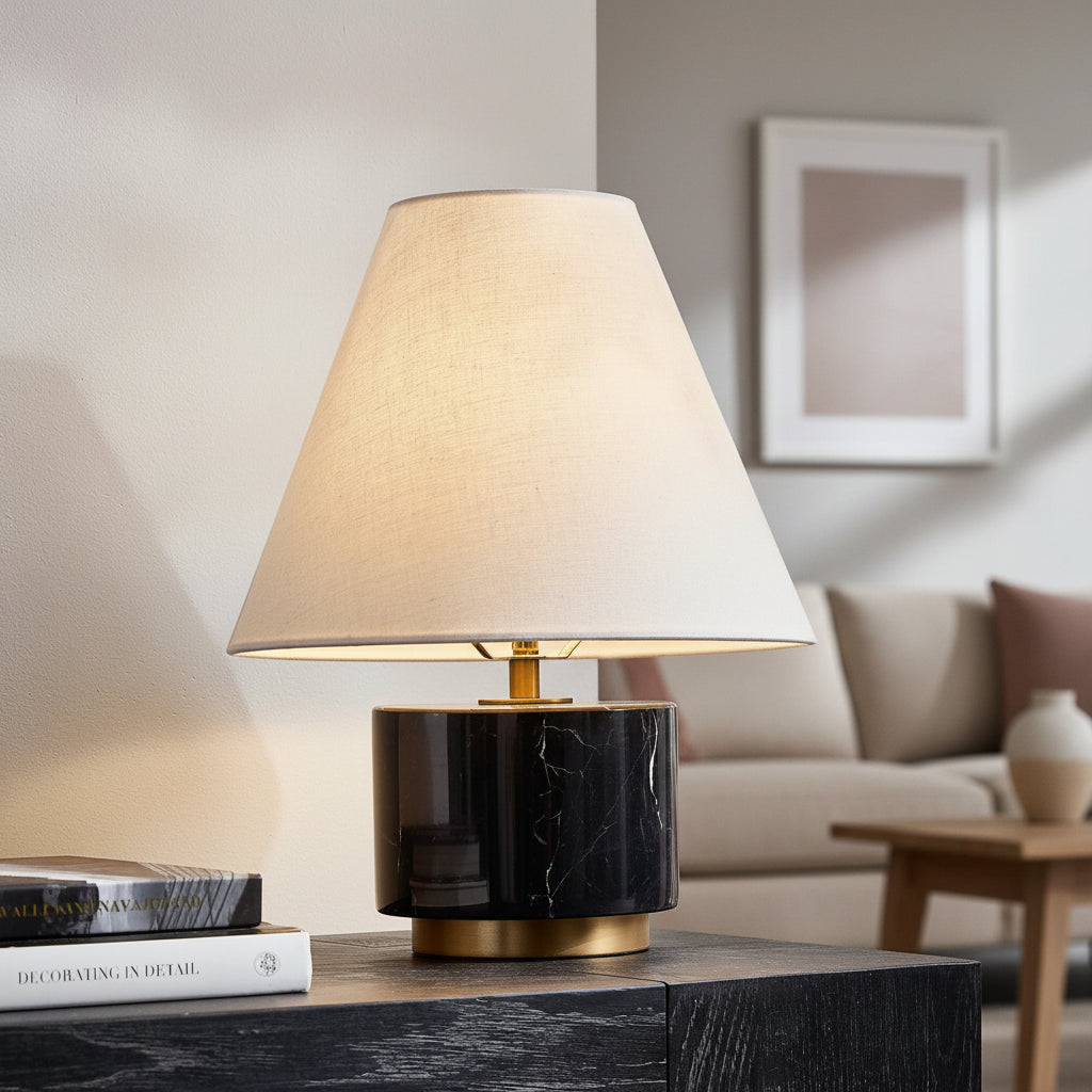 Arden Marble Table Lamp - Black