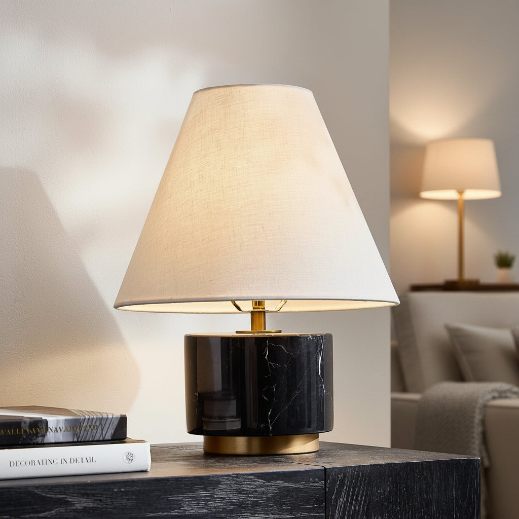 Arden Marble Table Lamp - Black