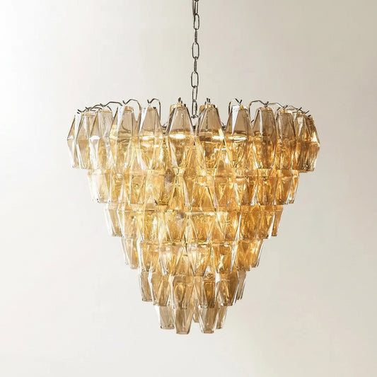 Cosima Glass Chandelier - Champagne