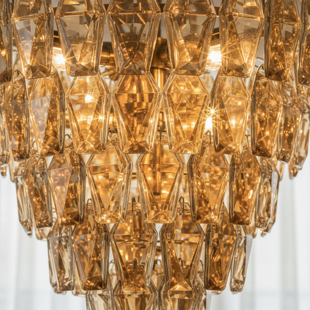 Cosima Glass Chandelier - Champagne