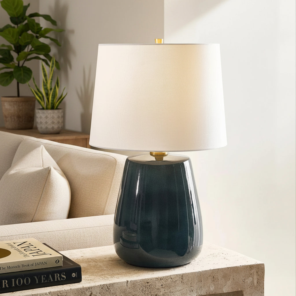 Mavi Reactive Glaze Ceramic Table Lamp