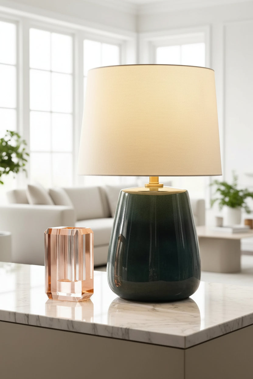Mavi Reactive Glaze Ceramic Table Lamp