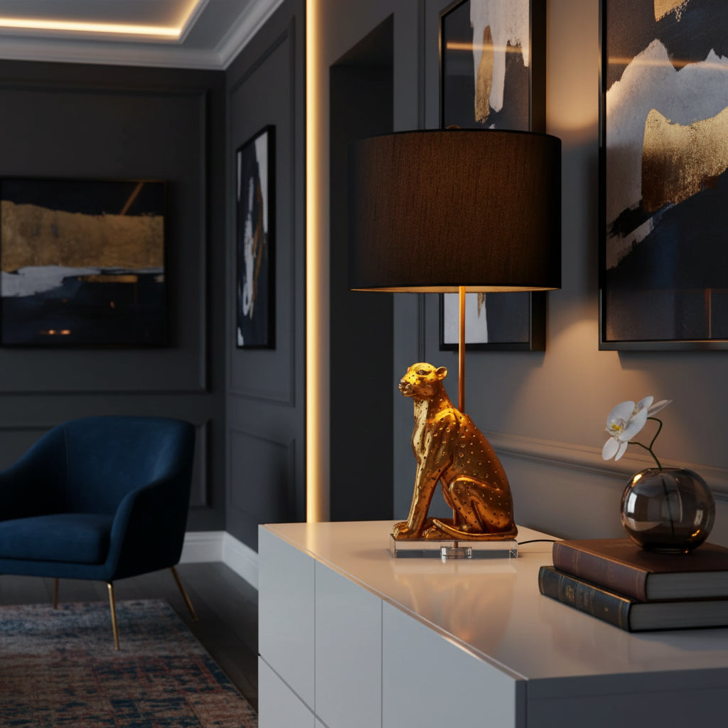 Leopard Table Lamp