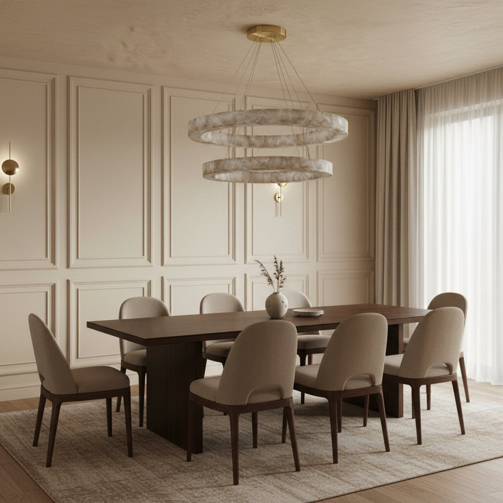 Teva Round Alabaster Chandelier