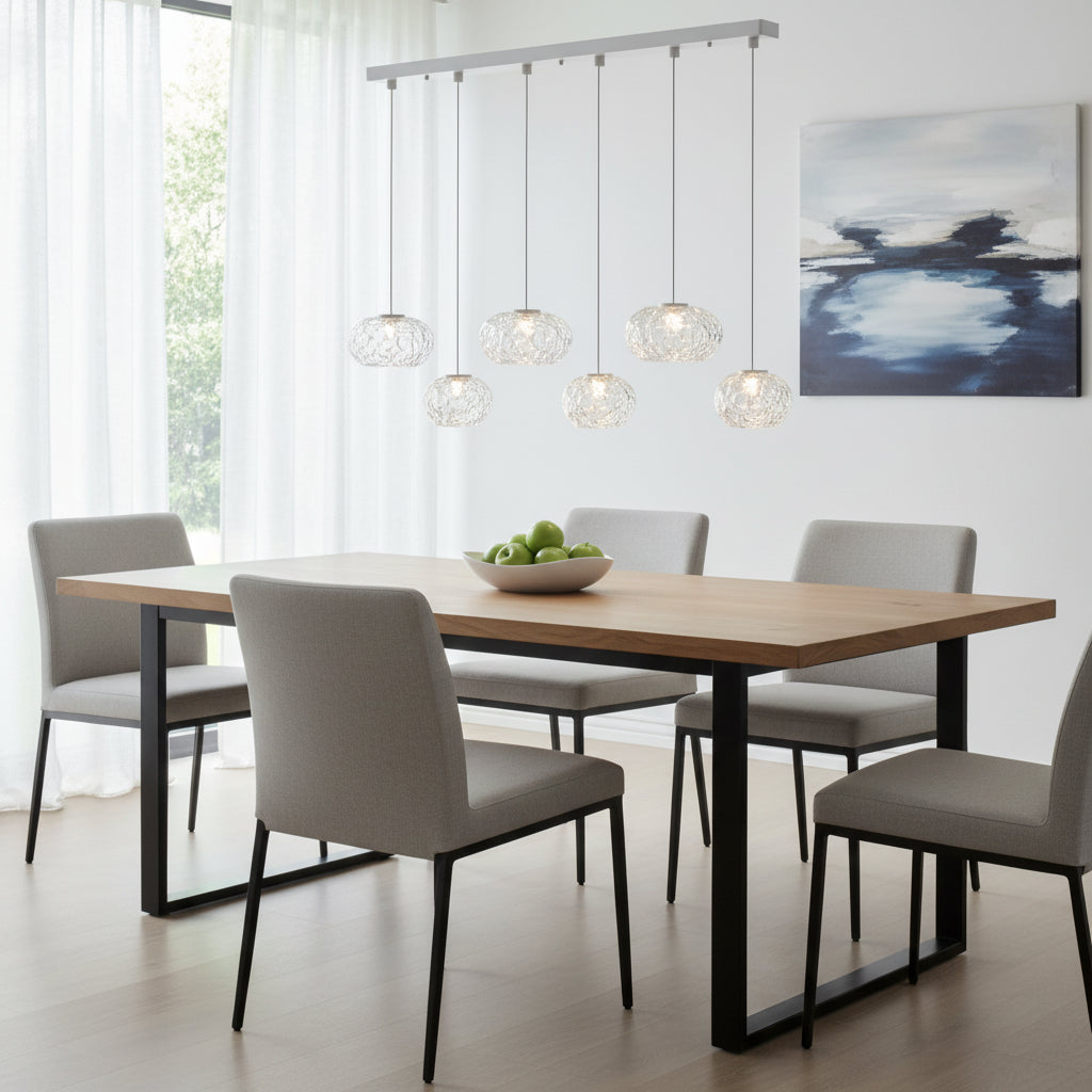 Nuvola Glass Globe Chandelier 47"