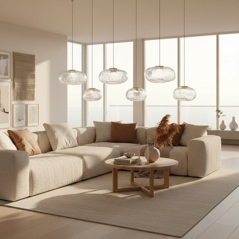 Nuvola Glass Globe Chandelier 47"